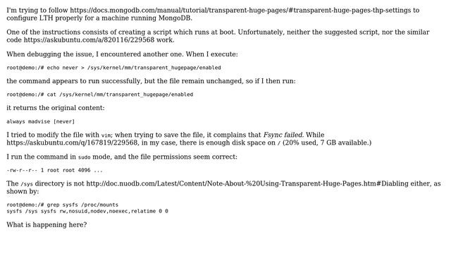 Unix & Linux: Why do I get Fsync failed error? смотреть онлайн