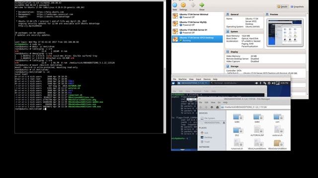 Installing Guest Additions for XFCE Ubuntu 17.04 VM via SSH/CLI смотреть онлайн