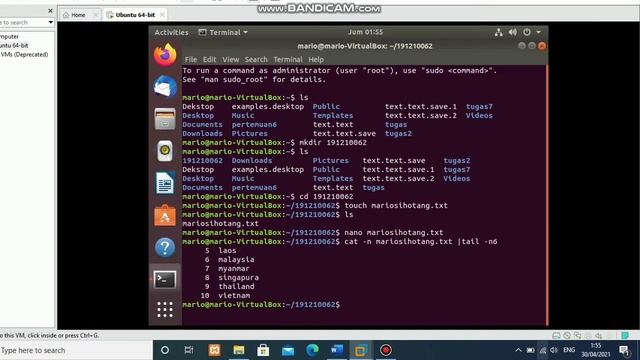 Manipulasi File Txt pada Linux Ubuntu смотреть онлайн