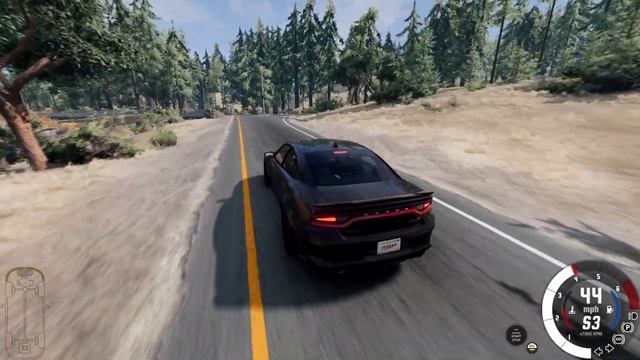 Dodge Charger SRT Going Around The City. BeamNG.Drive смотреть онлайн