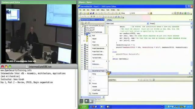 OpenSecurityTraining Intermediate Intel x86 (day 1 part 2) смотреть онлайн
