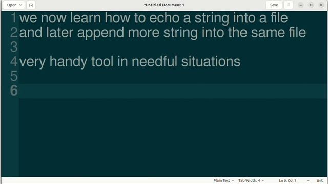 On Ubuntu how to echo text into file and add more text смотреть онлайн