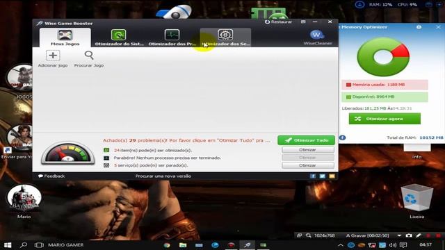 Dicas Para Ganhar FPS em Jogos com novo programa Wise Game Booster смотреть онлайн