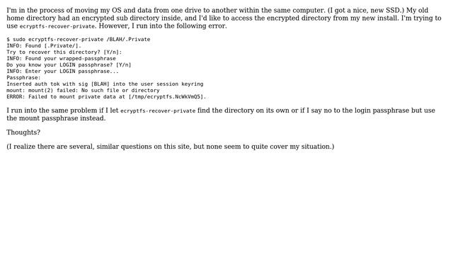 Problem with ecryptfs-recover-private: mount(2) failed (2 Solutions!!) смотреть онлайн