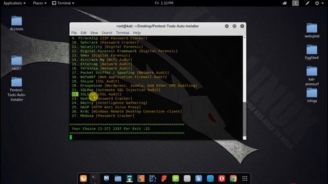 Auto Penetration testing tool installer for Kali Linux смотреть онлайн