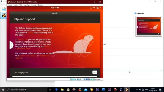instalasi Ubuntu 18 menggunakan virtual box смотреть онлайн