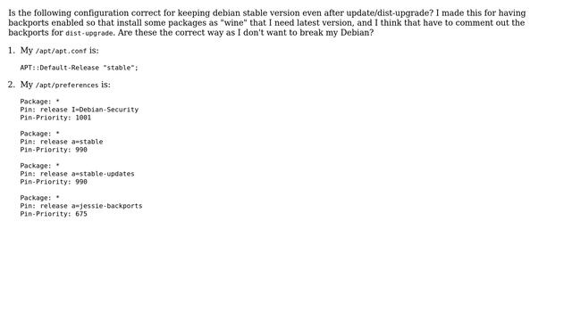 Unix & Linux: Debian stable pinning смотреть онлайн