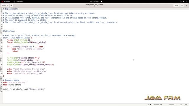 How to find and print first, middle and last character of string using linux shell script - RHEL 9 смотреть онлайн