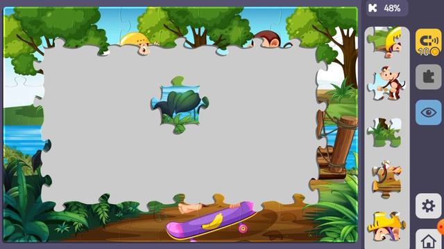 Monkeys playing in the park - Relax Jigsaw Puzzles смотреть онлайн