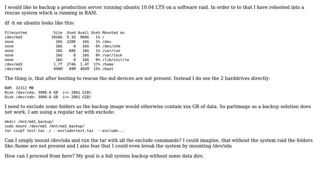 How to backup a linux server running a software raid? (2 Solutions!!) смотреть онлайн