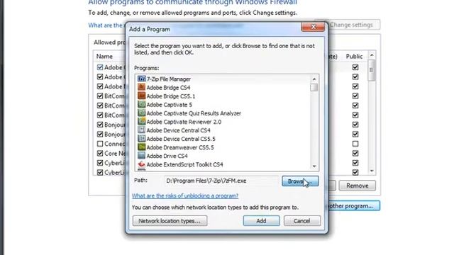 How to allow a program through the Windows firewall смотреть онлайн