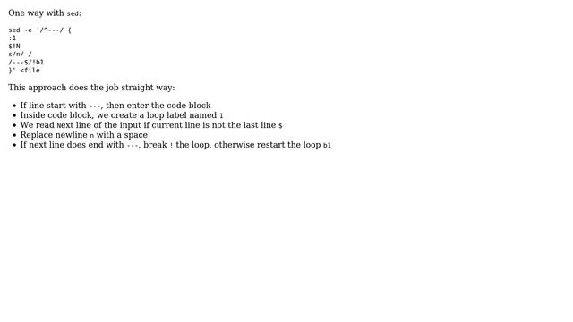 Unix & Linux: sed/awk remove newline on two pattern matches (4 Solutions!!) смотреть онлайн