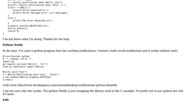 Ubuntu: notify-send only works with sudo смотреть онлайн