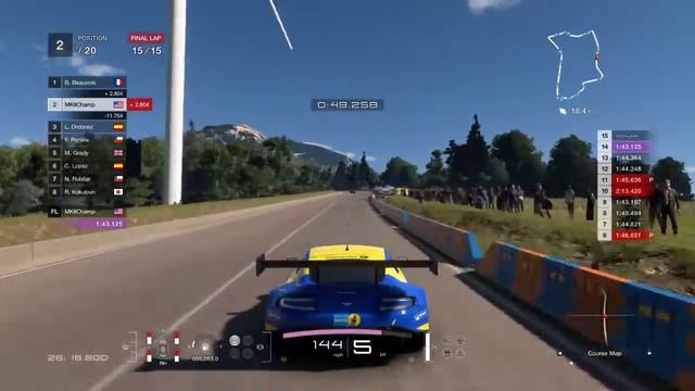 Gran Turismo® 7_20220827..Aston Martin V12 Vantage GT3 gameplay and replay @ Sardegna 15 laps смотреть онлайн