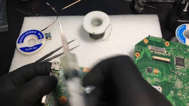Asus K54C Power jack repair riparazione connettore ricarica con rafforzamento смотреть онлайн