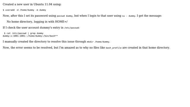 Unix & Linux: No home directory, logging in with HOME=/ (2 Solutions!!) смотреть онлайн