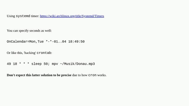 Can I specify a specific time with seconds with Linux crontab? смотреть онлайн