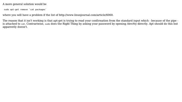 Unix & Linux: Why does xargs cause apt-get to abort? (6 Solutions!!) смотреть онлайн