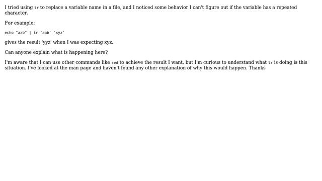 Unix & Linux: Using tr to replace text with repeated characters смотреть онлайн