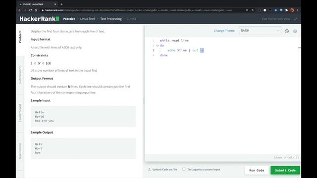 HackerRank Linux - Cut #4 смотреть онлайн
