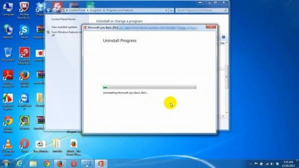 Uninstall Microsoft Lync Client from Windows 7