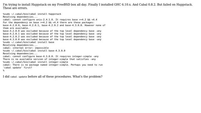 DevOps & SysAdmins: How to install `Happstack` on FreeBSD? смотреть онлайн