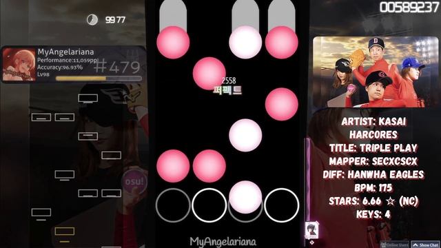 [Osumania] TRIPLE PLAY [4K] Hanwha Eagles 99.67% + NC 985k | 502pp!!!!!! |⭐6.66 | Nuevo Mapa PP Far смотреть онлайн