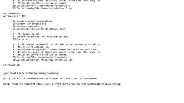 Setting up multiple ssl certificates on same server/ip on CENTOs with apache 2.2 смотреть онлайн