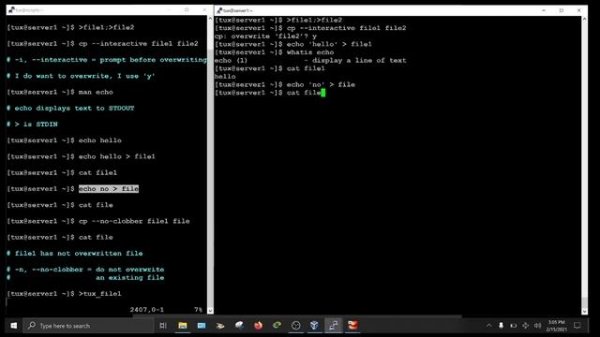 Linux 1_13 create, delete, copy, and move files and directories