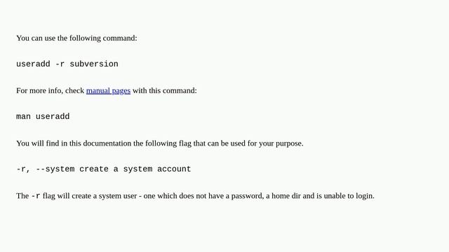 How can I create a non-login user? смотреть онлайн