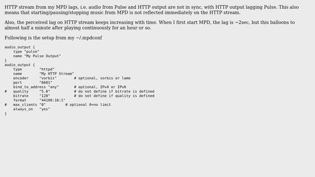 Unix & Linux: Music Player Daemon MPD - Lagging HTTP stream смотреть онлайн