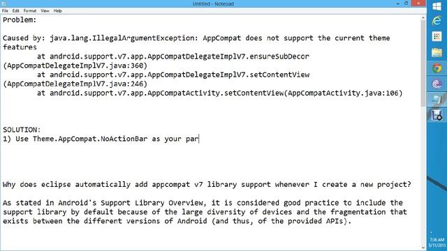 IllegalArgumentException: AppCompat does not support the current theme features (SOLVED) смотреть онлайн