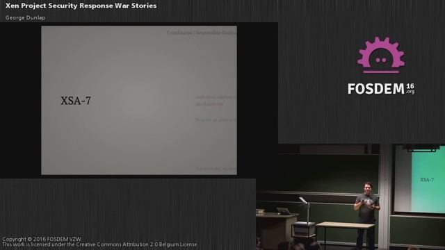 FOSDEM 2016 - H1309 - Xen Project Security Response War Stories смотреть онлайн