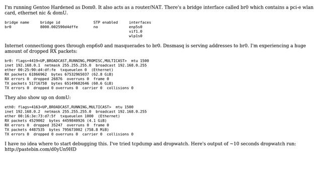 Xen dom0 bridge interface drops a lot of RX packets? смотреть онлайн