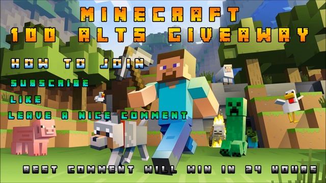 [Minecraft] 100 MINECRAFT ALTS GIVEAWAY ENDS IN 24 HOURS JOIN FAST смотреть онлайн