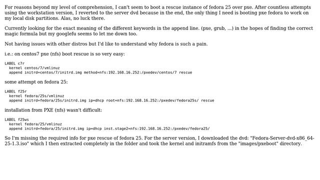 Unix & Linux: How to pxe boot fedora 25 rescue? смотреть онлайн