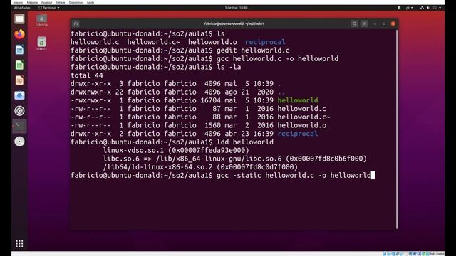 A Opção -static do gcc: ligando executáveis estaticamente no Linux смотреть онлайн
