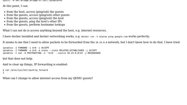 Unix & Linux: Accessing internet hosts from qemu guests behind a bridged network смотреть онлайн