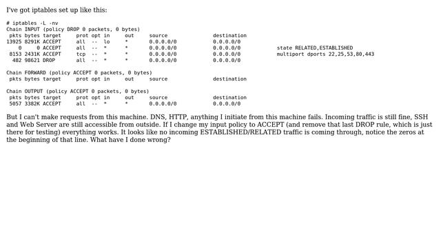 DevOps & SysAdmins: iptables: Established traffic being dropped смотреть онлайн