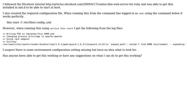 DevOps & SysAdmins: Running thin server as a init.d script on CentOS 6.3 смотреть онлайн