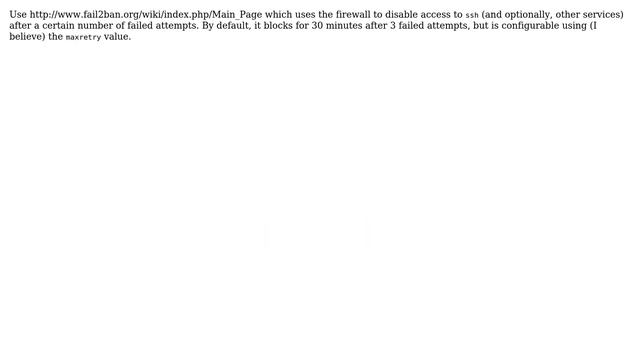 Unix & Linux: How to set up a global interval between SSH log in attempts? (2 Solutions!!) смотреть онлайн