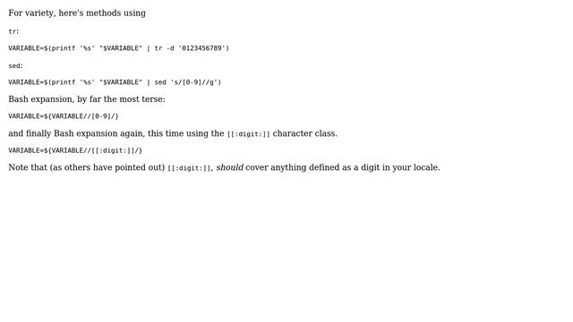Unix & Linux: Remove numbers (strip numeric characters) from the string variable (4 Solutions!!) смотреть онлайн