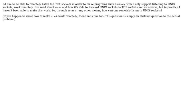 Remote listening of UNIX sockets (2 Solutions!!) смотреть онлайн
