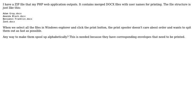 How do I print multiple DOCX files alphabetically? смотреть онлайн