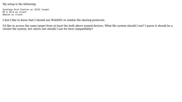 DevOps & SysAdmins: Accessing iSCSI LUN from OS X and Debian simultaneously смотреть онлайн