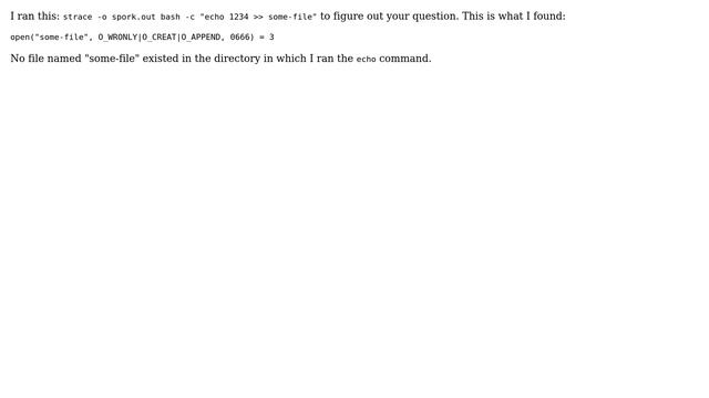 Does bash open files in O_APPEND when using "＞＞" on linux? (4 Solutions!!) смотреть онлайн