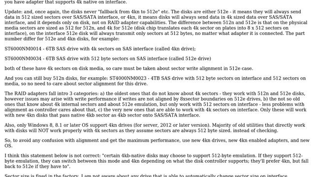 Upgrading RAID controller to 4kn - do I have to reinitialize the array to use 4kn? смотреть онлайн