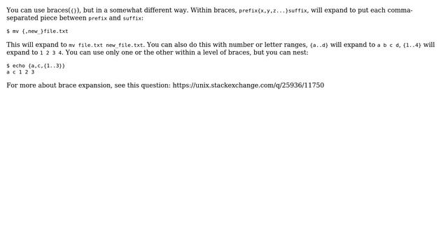 Unix & Linux: shell symbol for the just previously typed item? (3 Solutions!!) смотреть онлайн