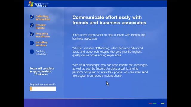 Instalacja Windows Whistler 2463 смотреть онлайн