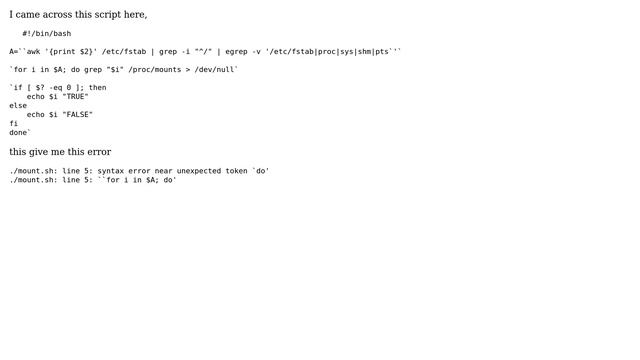 Unix & Linux: Script to check if mounts are mounted or not смотреть онлайн